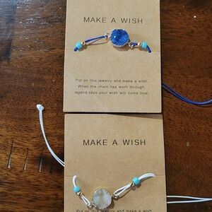 Druzy Cord Bracelet - Make A Wish